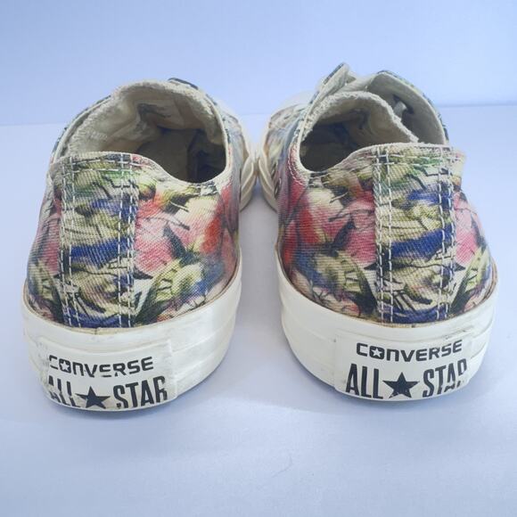 Converse All Star Women Sze 7 Low Top Floral Print 547279F Lace Up Casual Canvas - Picture 4 of 11